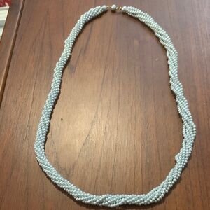 Vintage Powder Blue Pearl Necklace